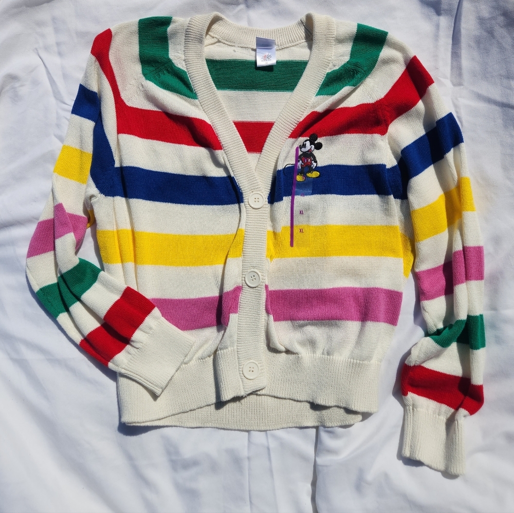 Disney 100 th aniversary Mickey Mouse Cardigan NWT Size XL